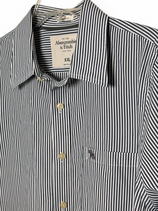 Abercrombie & Fitch Other - Abercrombie Men’s XXL Long Sleeve Muscle Fit Striped Button Down Shirt Cotton